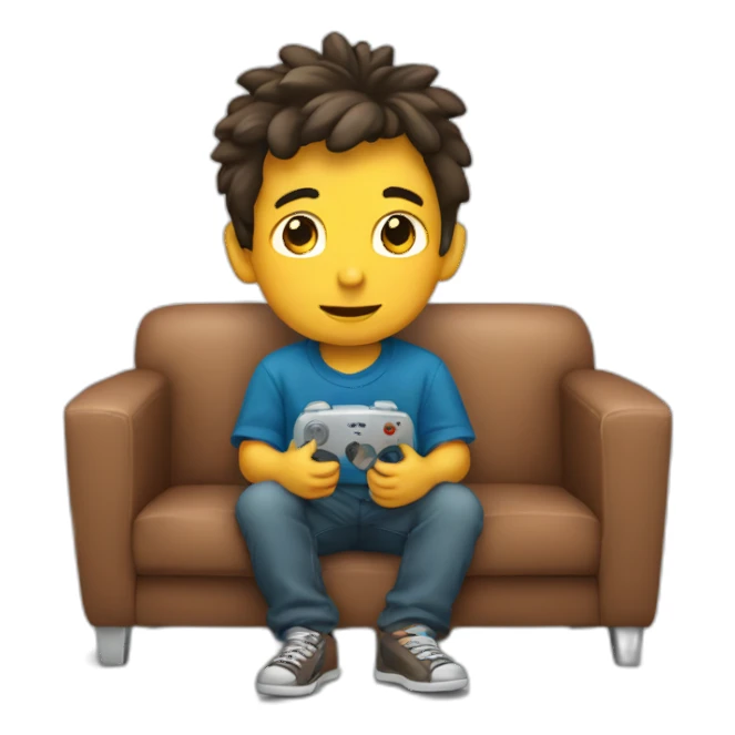 Niño mirando tele sticker