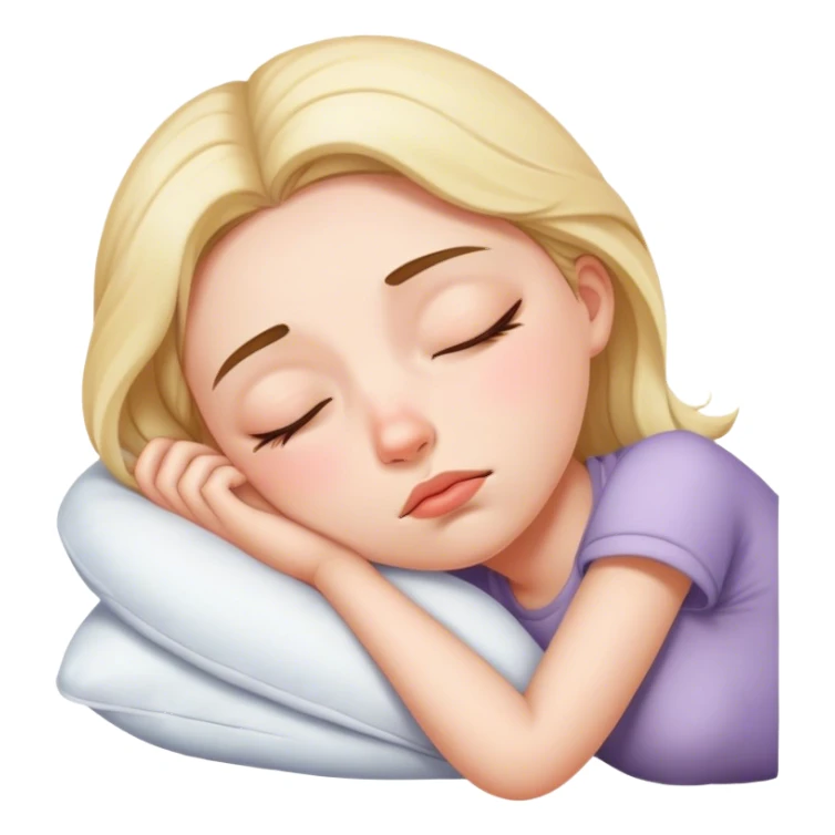 sleepy girl ved sticker