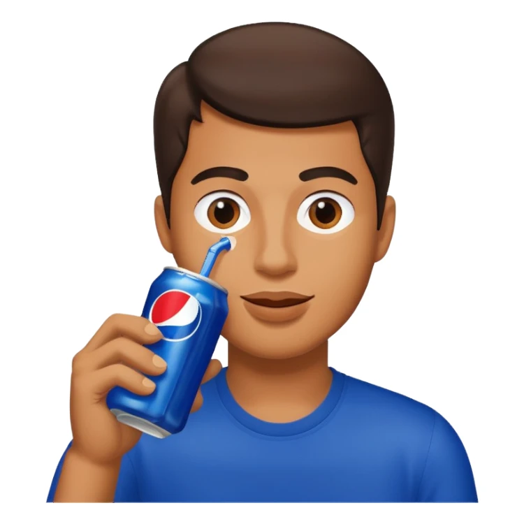 Guy drinks pepsi sticker