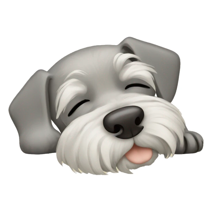 Blonde Schnauzer sleeping sticker