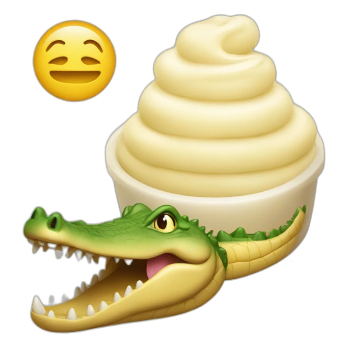 Crocodile golding a ige cream sticker