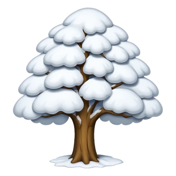 Tree with snow sticker