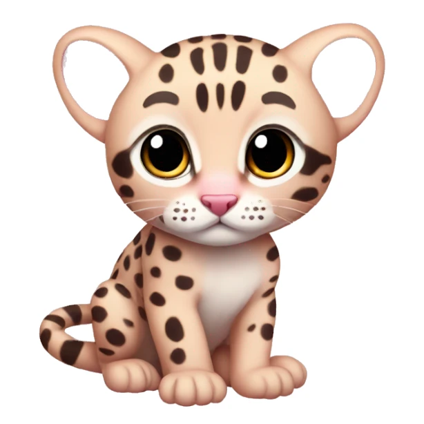 Baby pink ocelot sticker