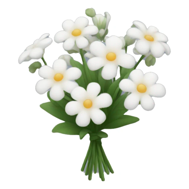 small white flower bouquet sticker