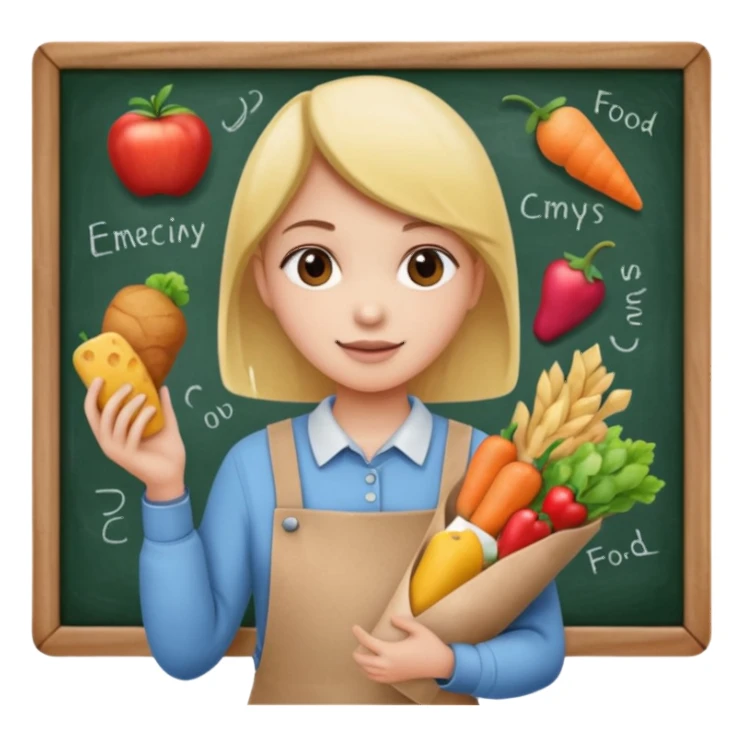 anamnesi alimentare con lavagnetta  sticker