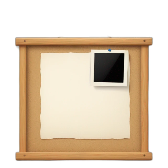 notice board with photo sticker