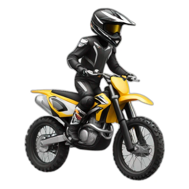 Black motocross  sticker