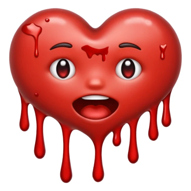 cut emoji bleeding out sticker