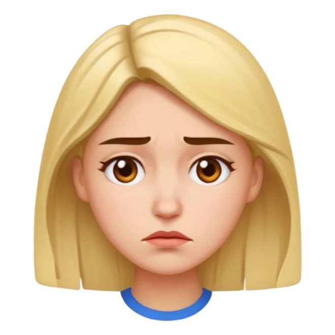 A woman looking disappointed  sticker