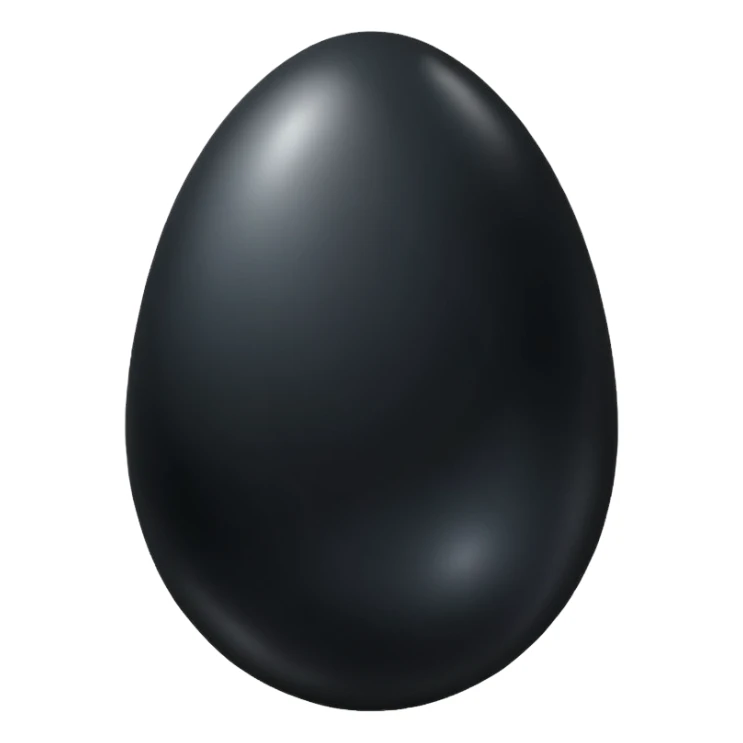 transluscent black egg sticker