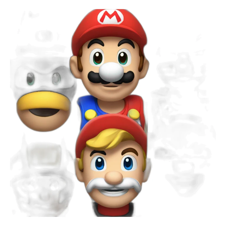 Mario and benten and batman sticker