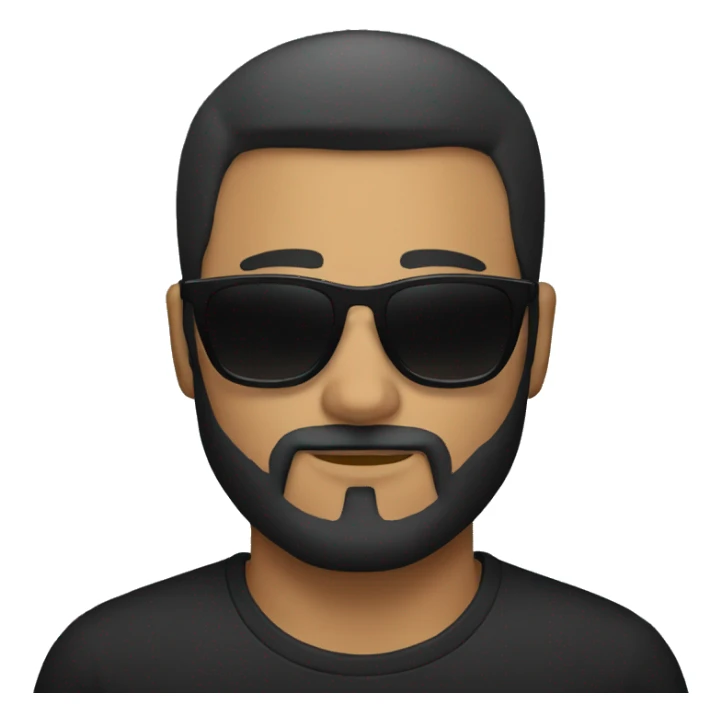 a man with a beard wearing black sunglasses sticker