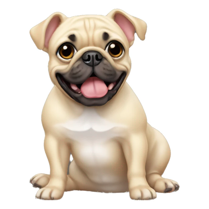 French bulldog and pug mix sticker