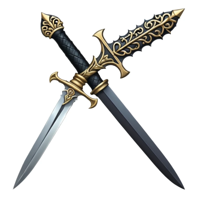 Black gothic dagger sticker