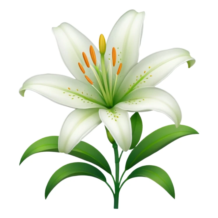 White lily sticker