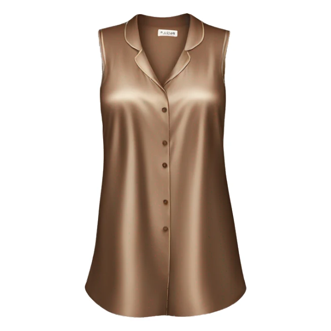 Brown silk sleepwear sticker