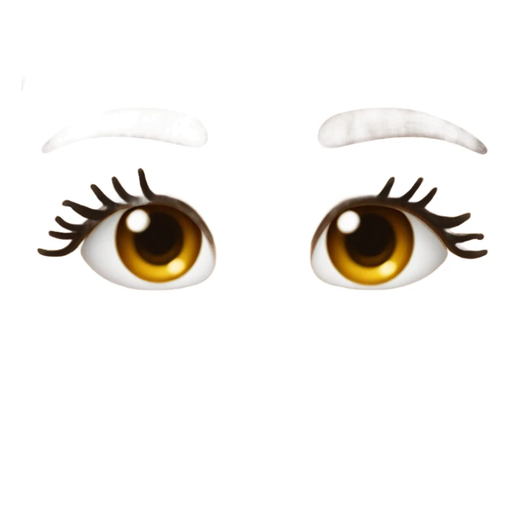 Brown lashes sticker