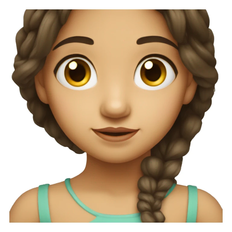 niña castaña con ojos claros sticker
