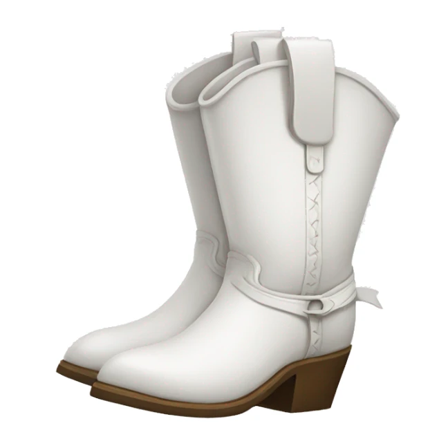 white cowboy boot sticker