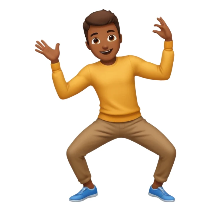 Brown skin male dancing  sticker