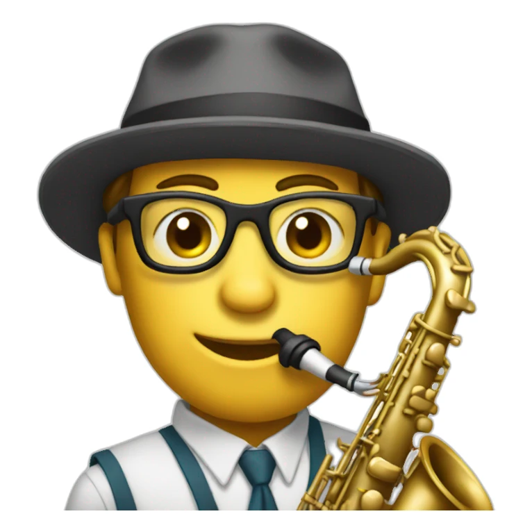 Nerd saxophone sticker