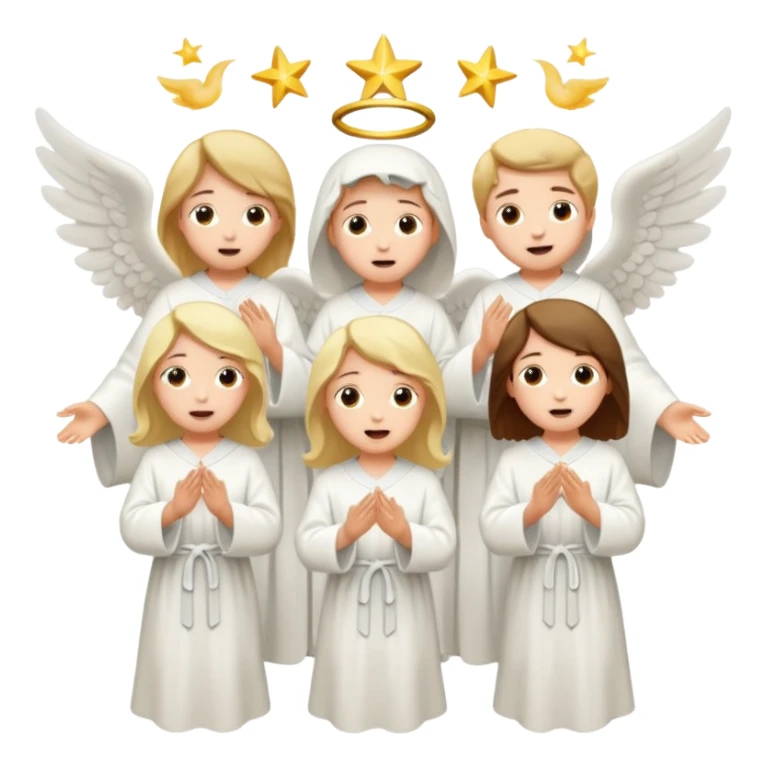 singing choir angel sticker