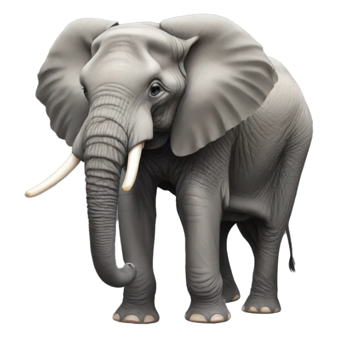 Hyper realistic elephant sticker