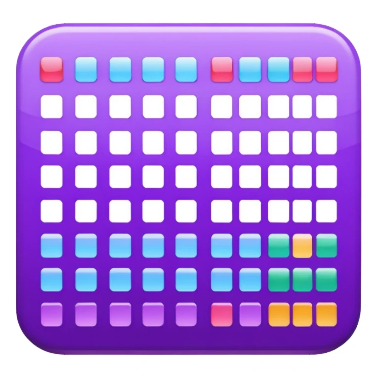 Glitter Purple and Cian spreadsheet sticker