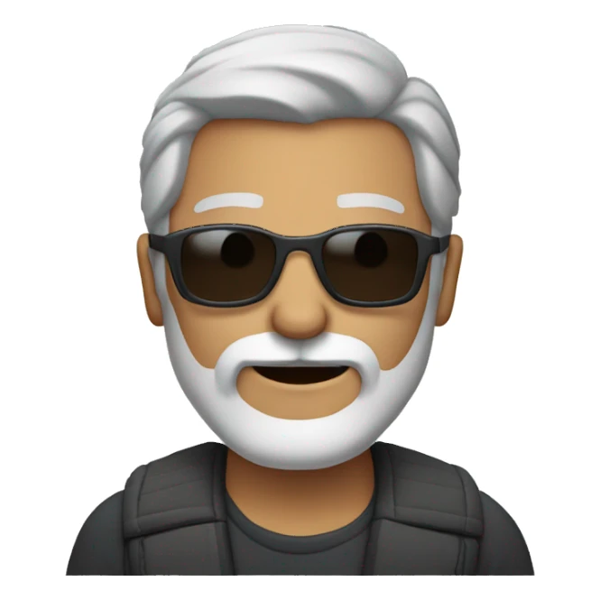 gray-haired man with beard and sunglasses sticker