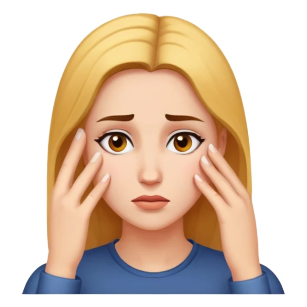 Person with hand dramatically on her forehead  sticker