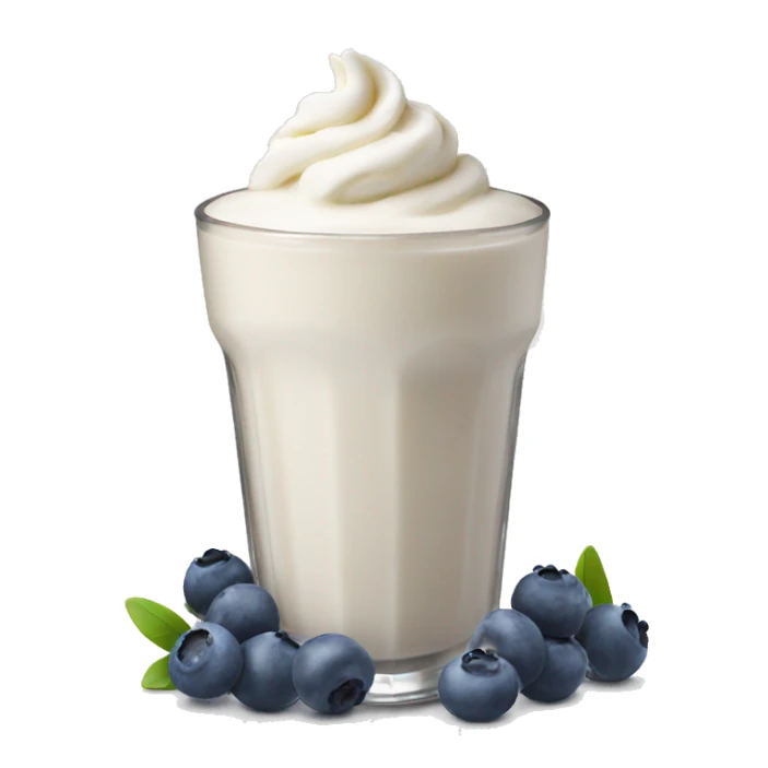 Milkshake topped with blueberries  sticker