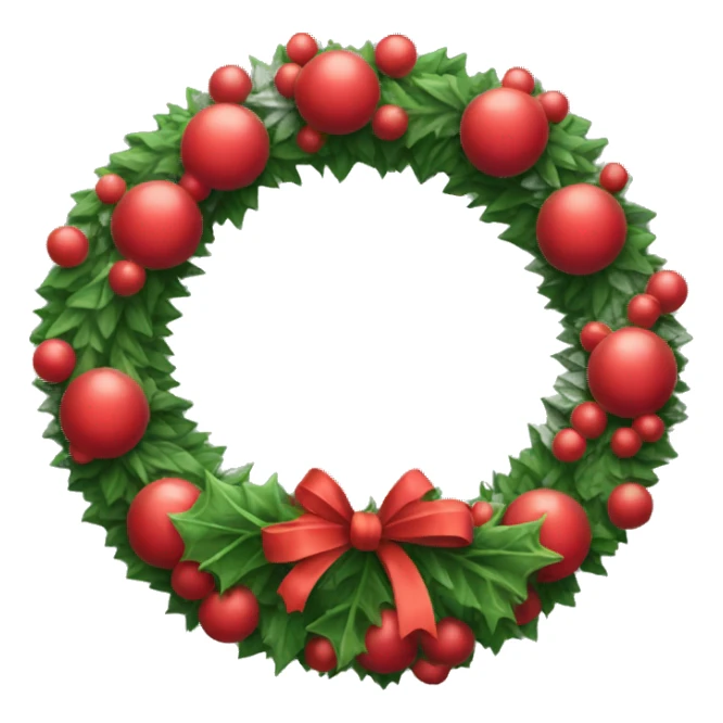 Christmas wreath with red now  sticker