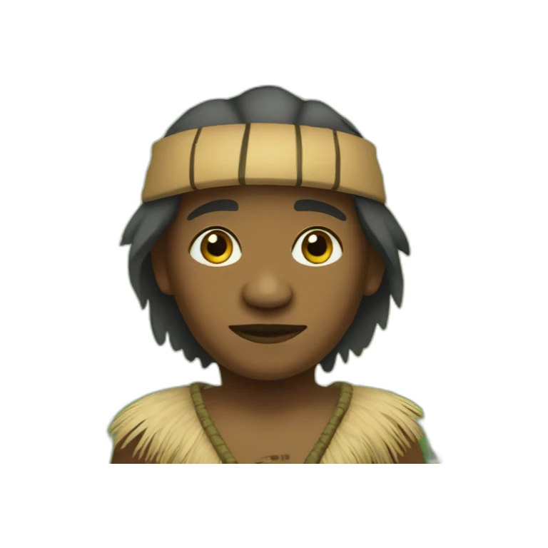 Aborigine with palm trees around sticker