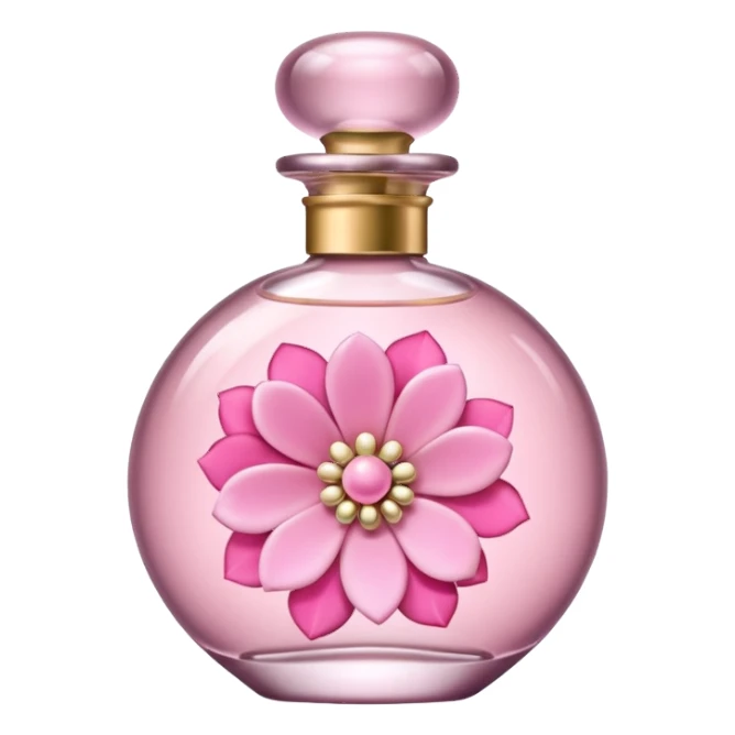 pink elegant perfume sticker