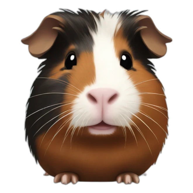 brown and black guinea pig sticker