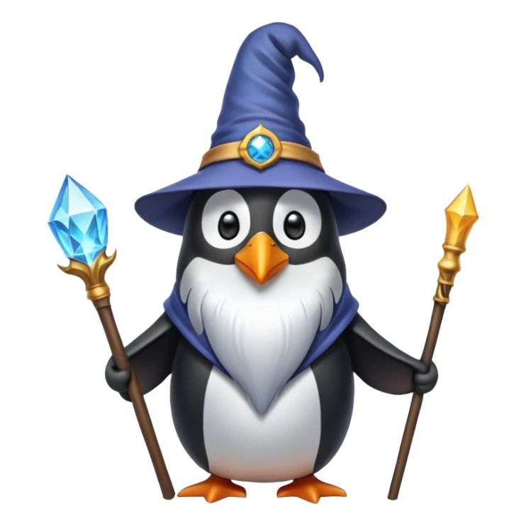 wizard penguin  sticker