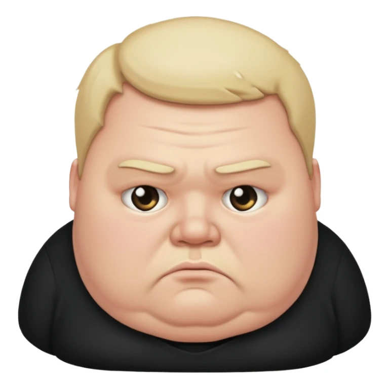 Fat sad guy sticker