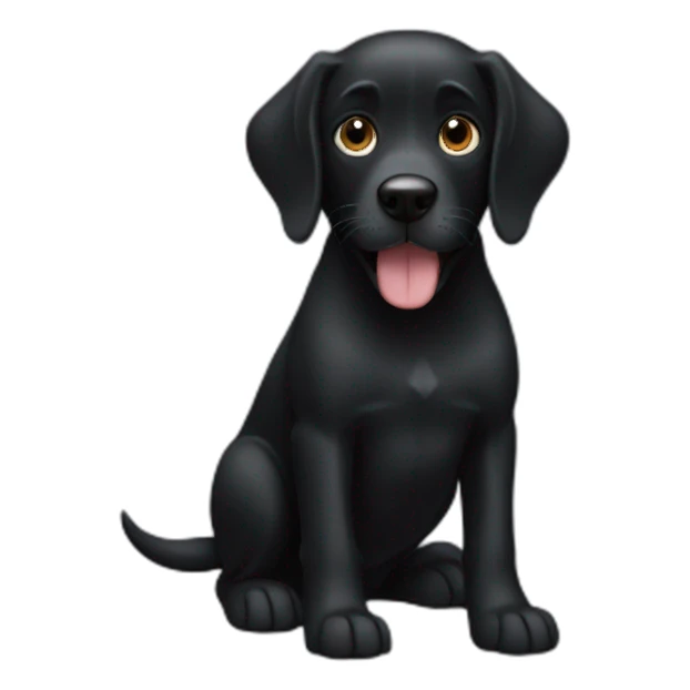 a-black-dog sticker