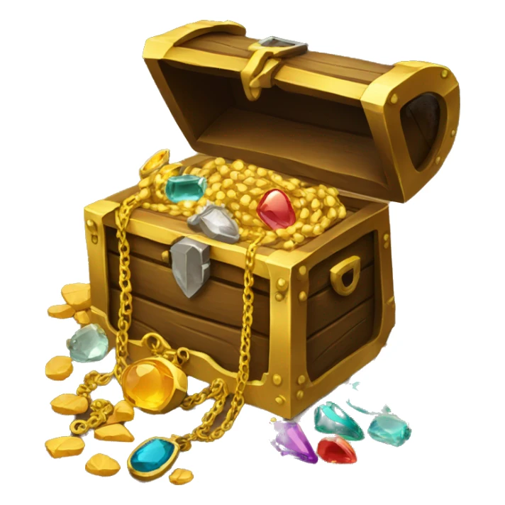 treasure chest with jewelry sticker