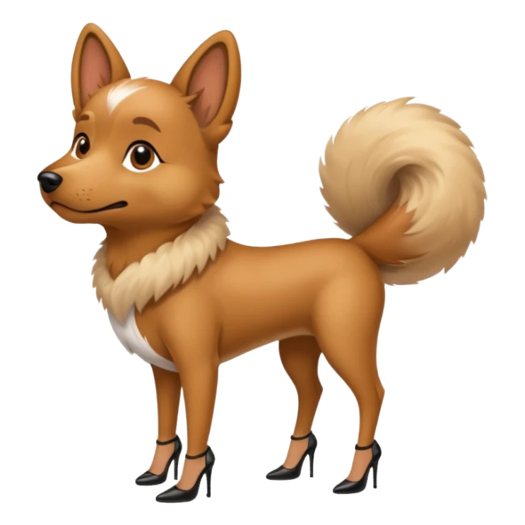 Dog in heels sticker