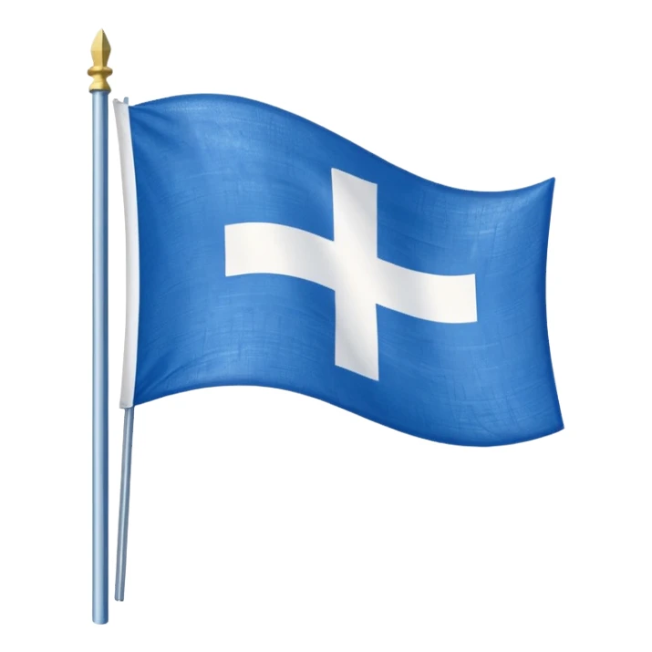 A blue flag with white Nordic cross  sticker