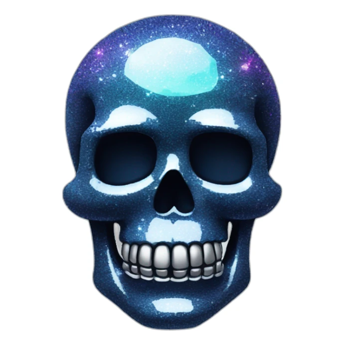 glitter Crystal skull sticker