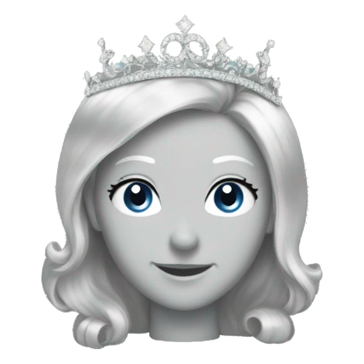 silver sparkly tiara sticker