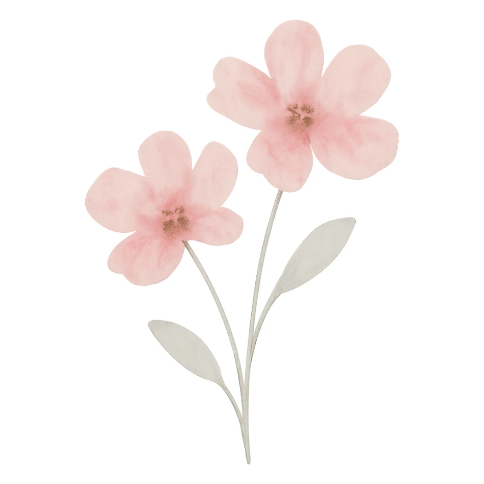 pink flowers sticker