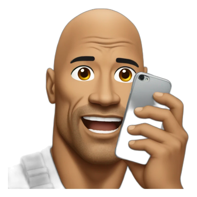 The rock on phone sticker