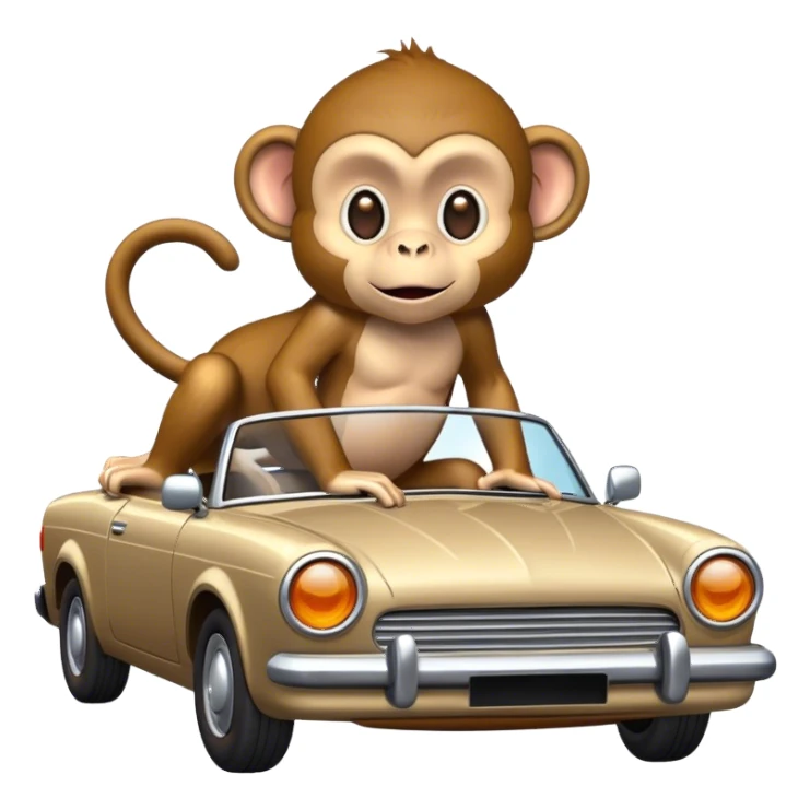 Monkey on a car sticker