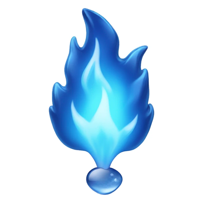 Blue flame with ice sticker