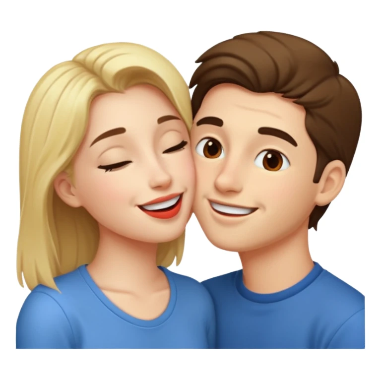 young people kissing  sticker