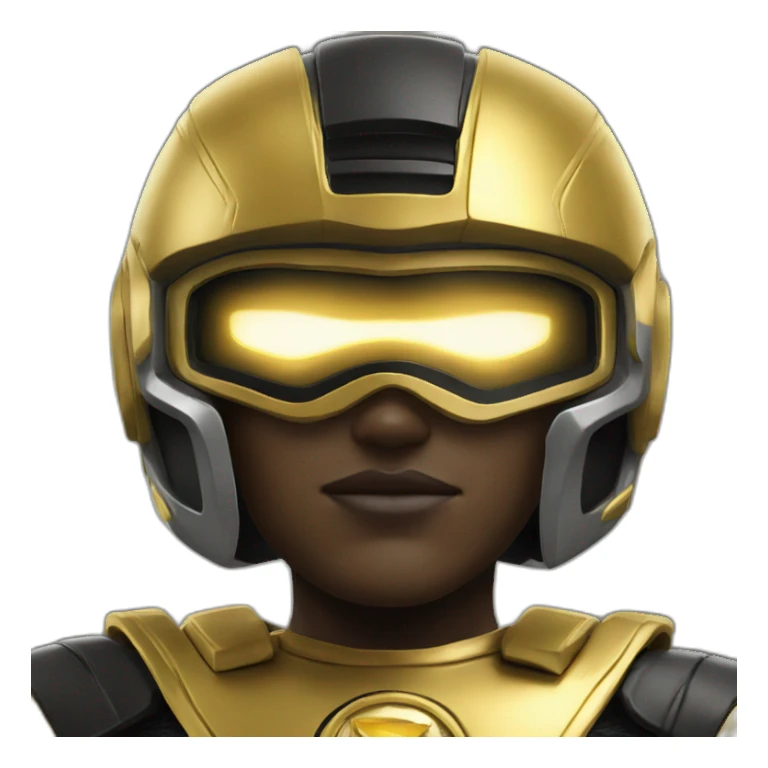 power ranger gold blacm sticker