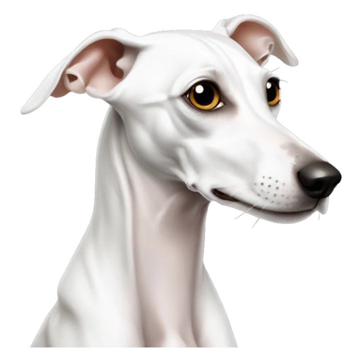 White Italian greyhound sticker